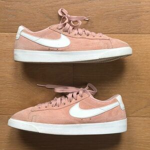 Nike Blazer Low Suede Boho Streetwear Sneakers Light Blush Pink Women's Size 7